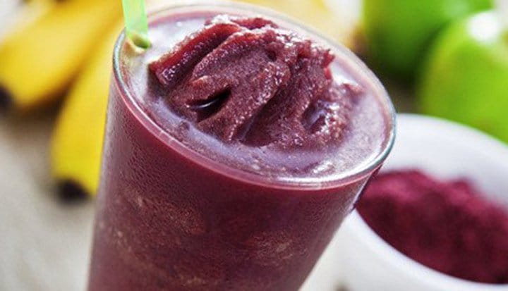 vitamina de açaí com whey