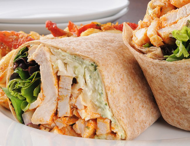 8 receitas com frango - wrap